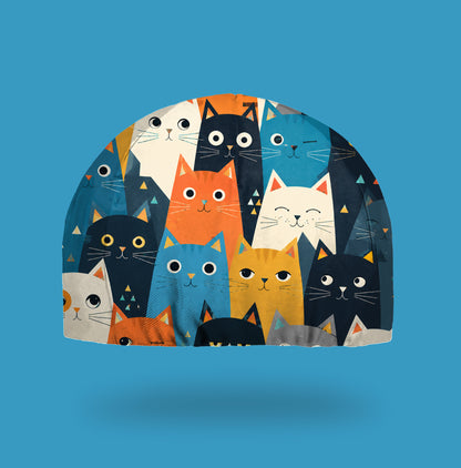 Cartoon Cat Cycling Cap
