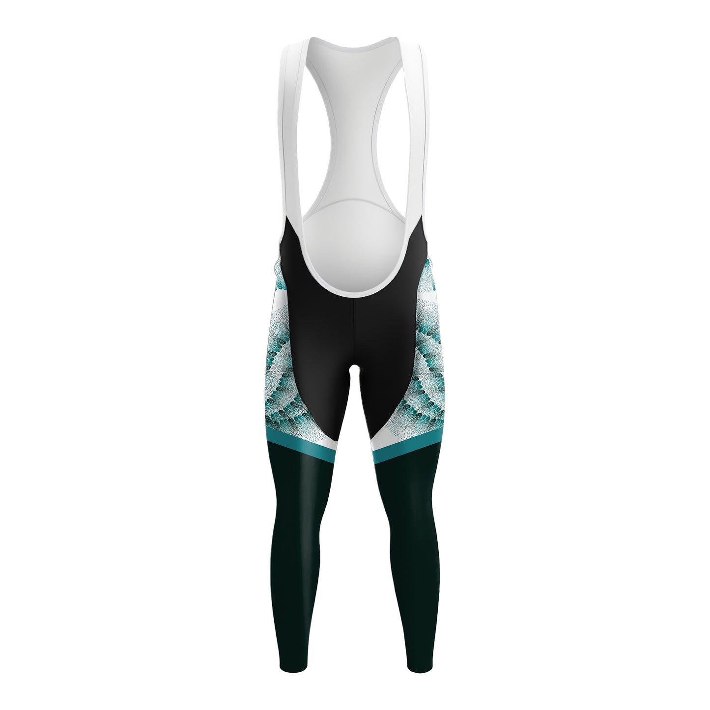Teal Flow Dot  Men's Long Sleeve Cycling Kit