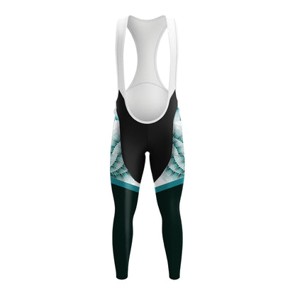 Teal Flow Dot  Men's Long Sleeve Cycling Kit