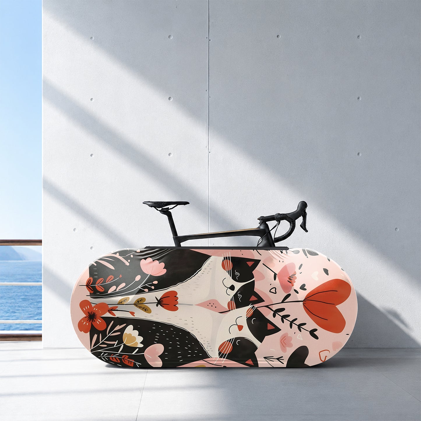 Cat In Love Bicycle Wheels Cover