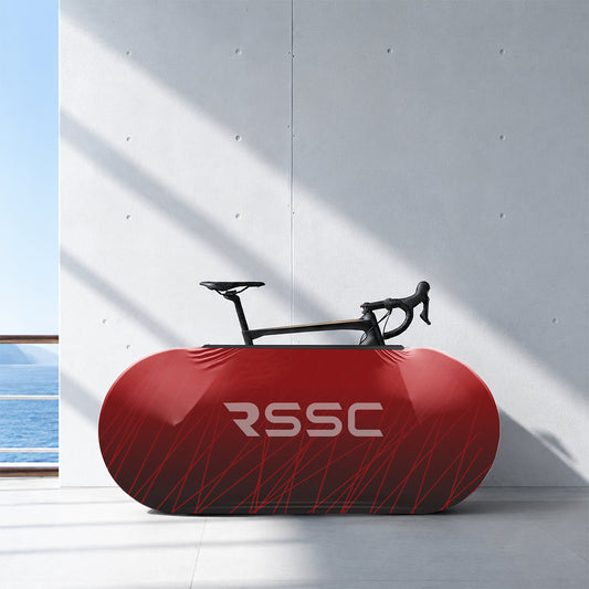 Red Lines Bicycle Wheels Cover