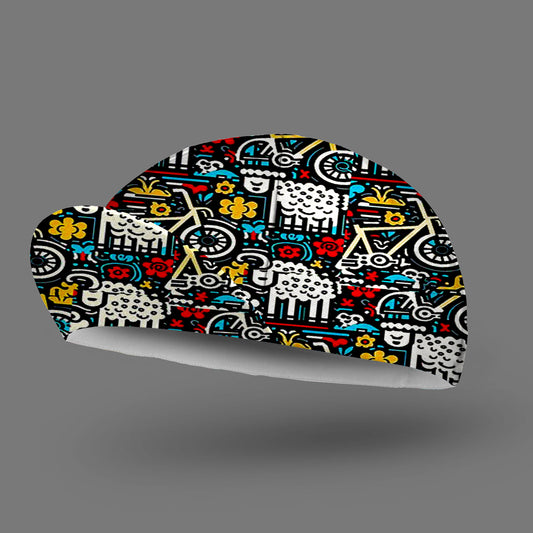 Riding Sheep Cycling Cap