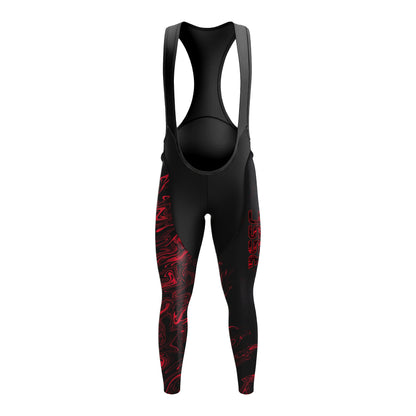 black-red fluid Men's Long Sleeve Cycling Kit