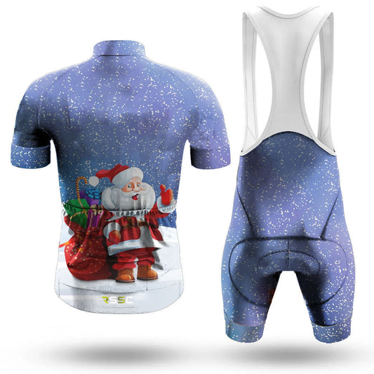 Men's Short Sleeve Cycling Jersey Gift From Santa Claus | RSSC Premium Cycling Kit Back View