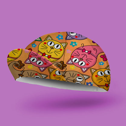 Kitten Pattern Cycling Cap
