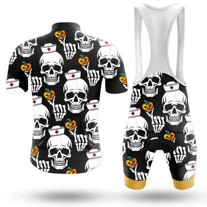 Skull Nurse Distributing Hearts Halloween Men's Cycling Kit