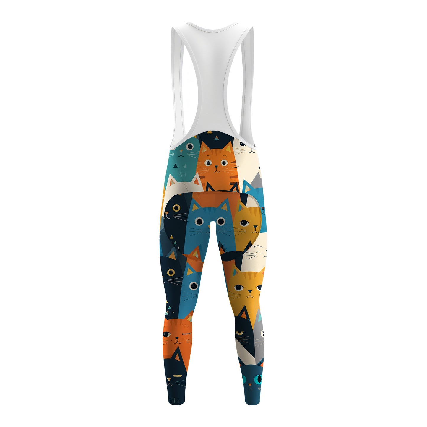 Cartoon Cat Men's Long Sleeve Cycling Kit