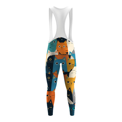 Cartoon Cat Men's Long Sleeve Cycling Kit