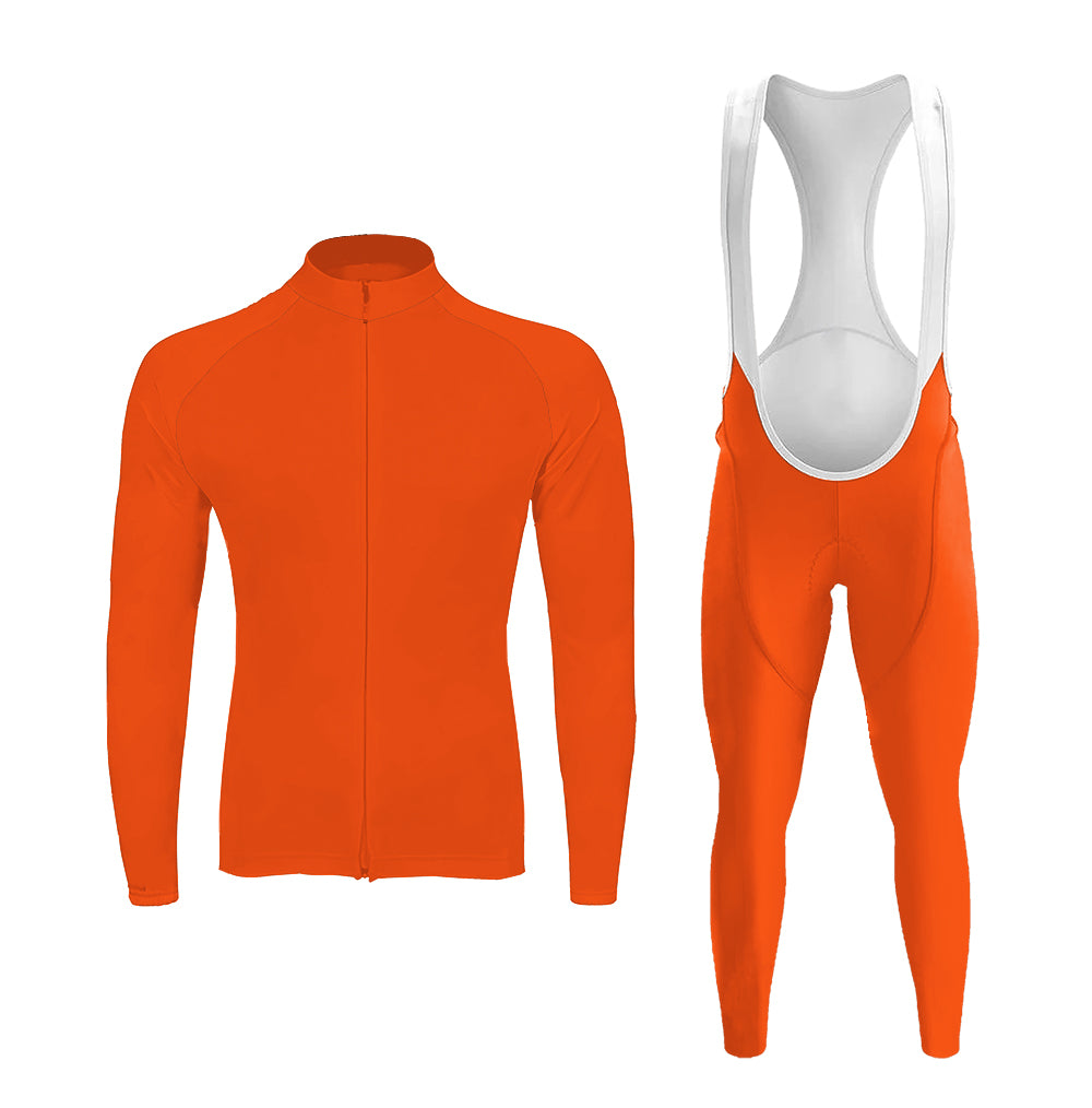 Men's Long Sleeve Cycling Jersey Balenci-YA-GO! Orange | RSSC Premium Cycling Kit with Moisture Wicking Fabric