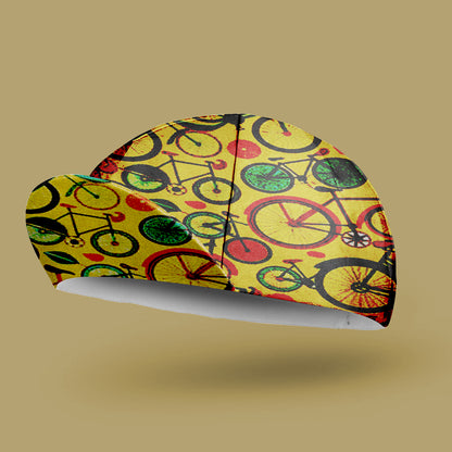 Bicycle Pattern Cycling Cap