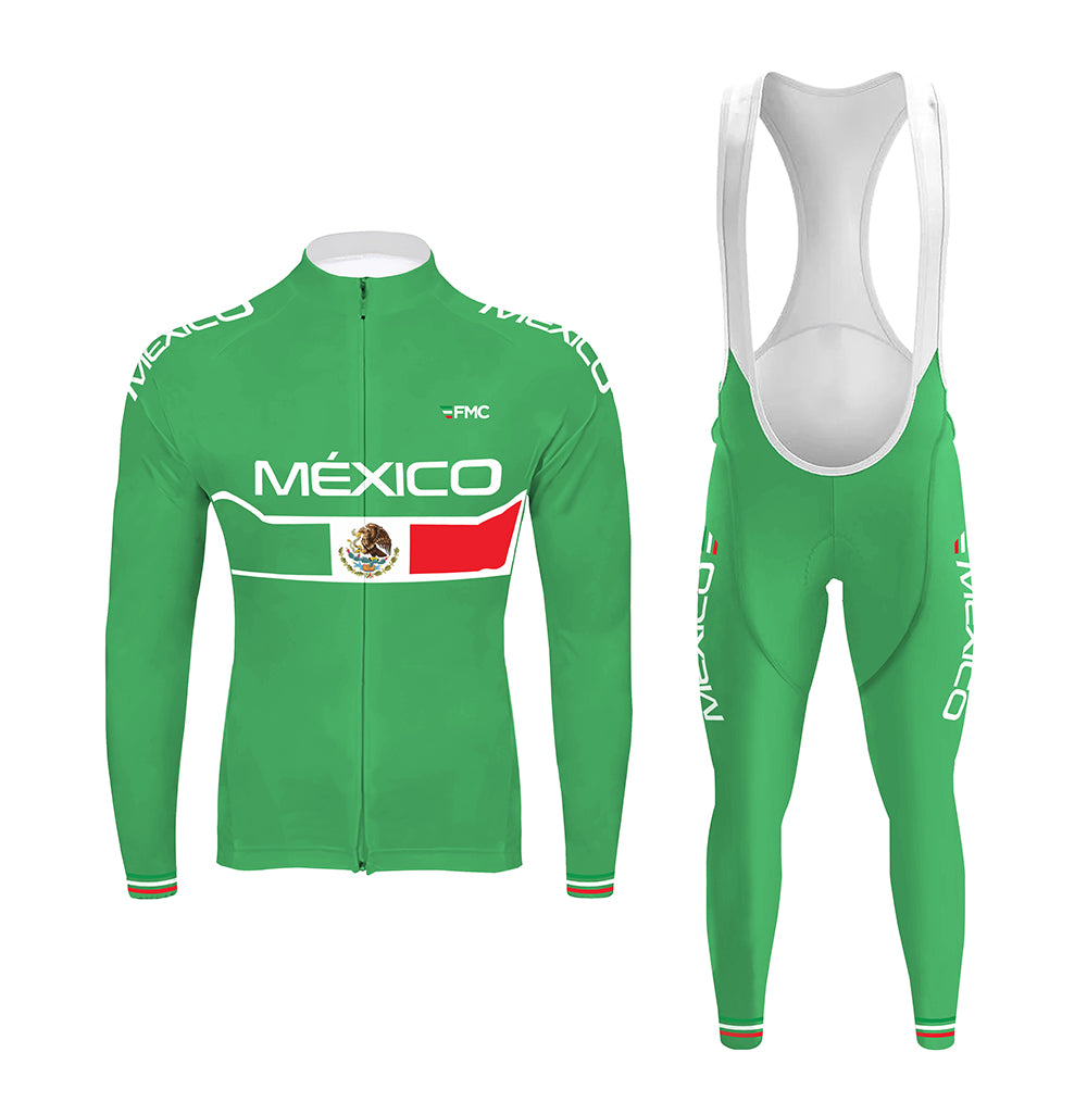 Mexico National Team Cycling Jersey 2025 Set Cycling Clothing Men's Road Long Sleeve Cycling Kit