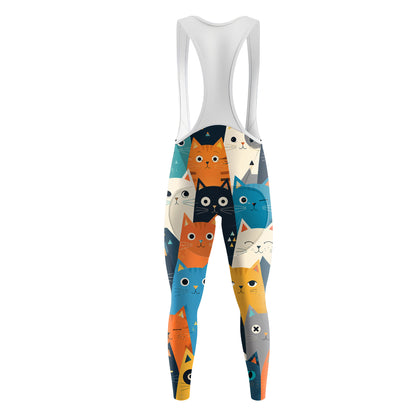 Cartoon Cat Women's Long Sleeve Cycling Kit