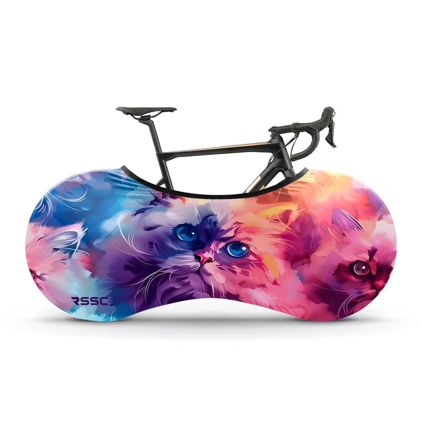 Meow Meow Illustration Bicycle Wheels Cover