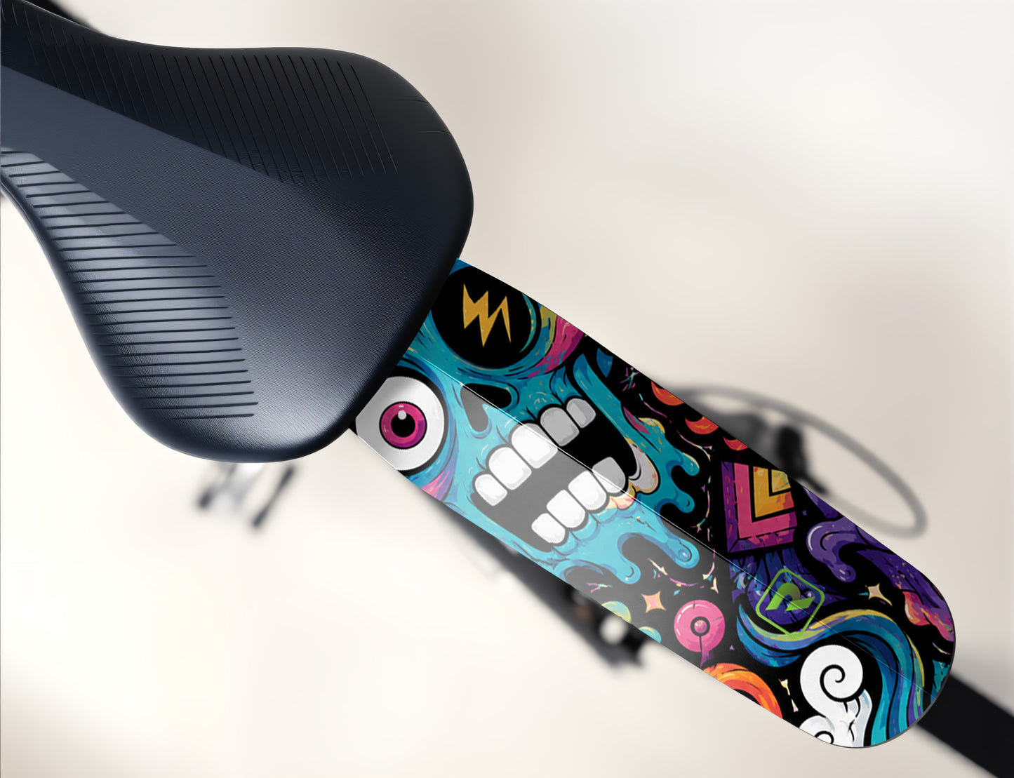 Alien Creatures Multicolor Bicycle Saddle Mudguard