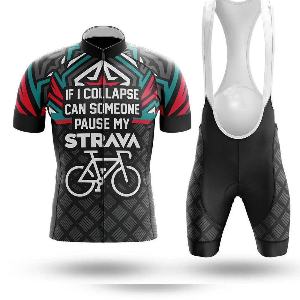 Pause My Strava Men's Short Sleeve Cycling Kit | Rsscsports