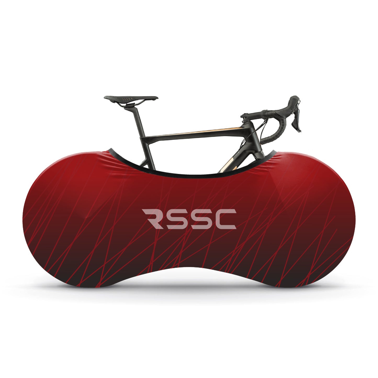 Red Lines Bicycle Wheels Cover