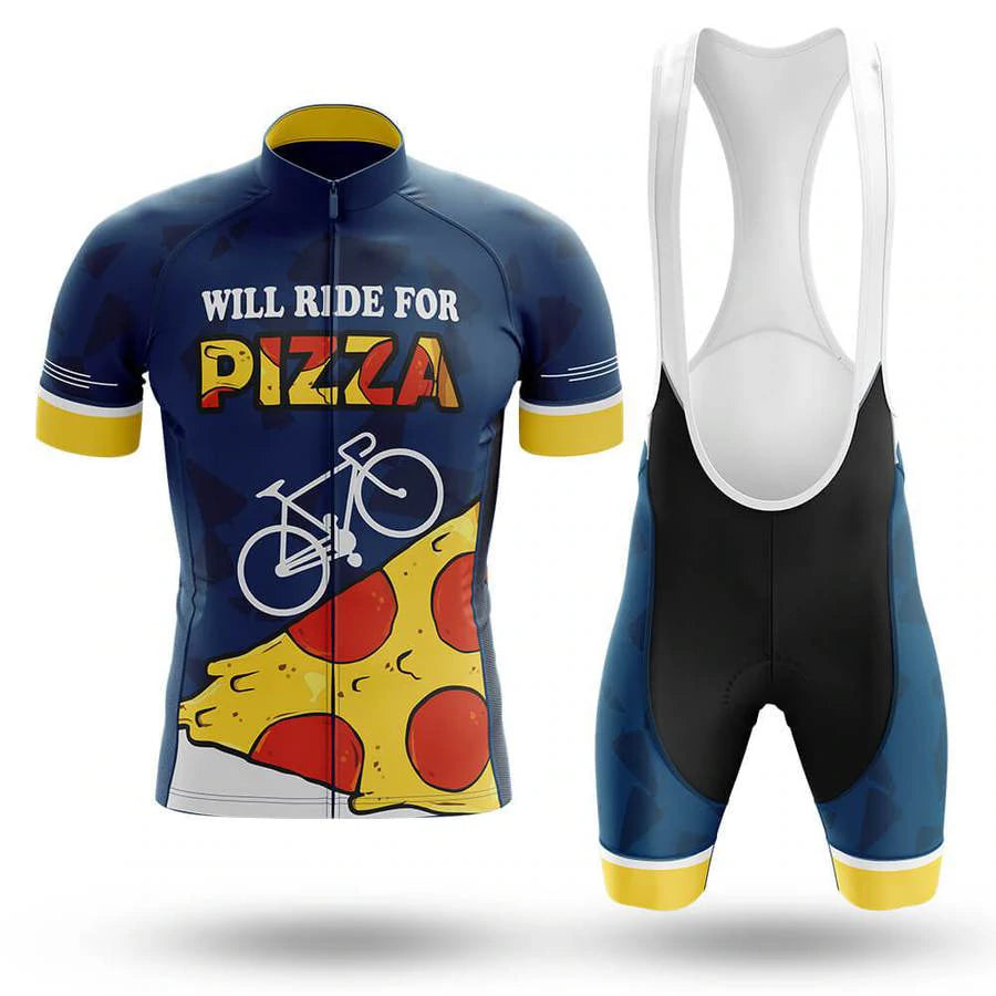 Will Ride For Pizza Men's Short Sleeve Cycling Kit | Rsscsports