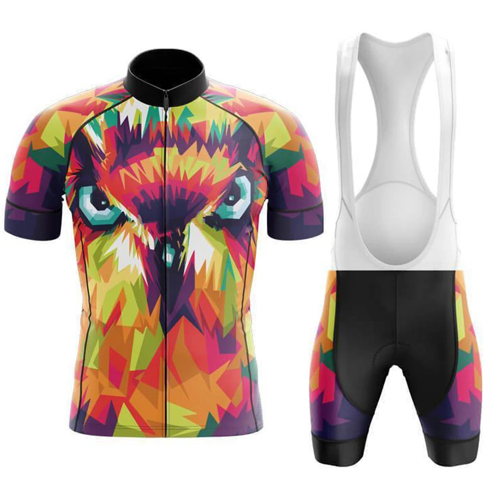 Rainbow Owl Men's Short Sleeve Cycling Kit | Rsscsports