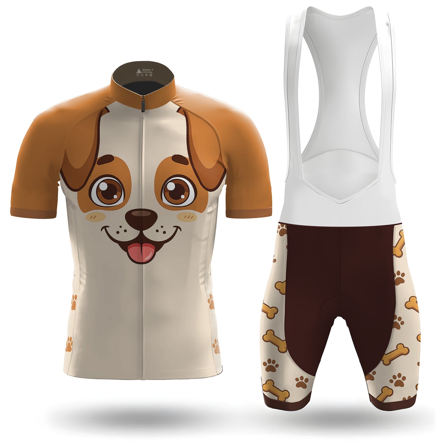 Tongue-Out Puppy Men's Short Sleeve Cycling Kit