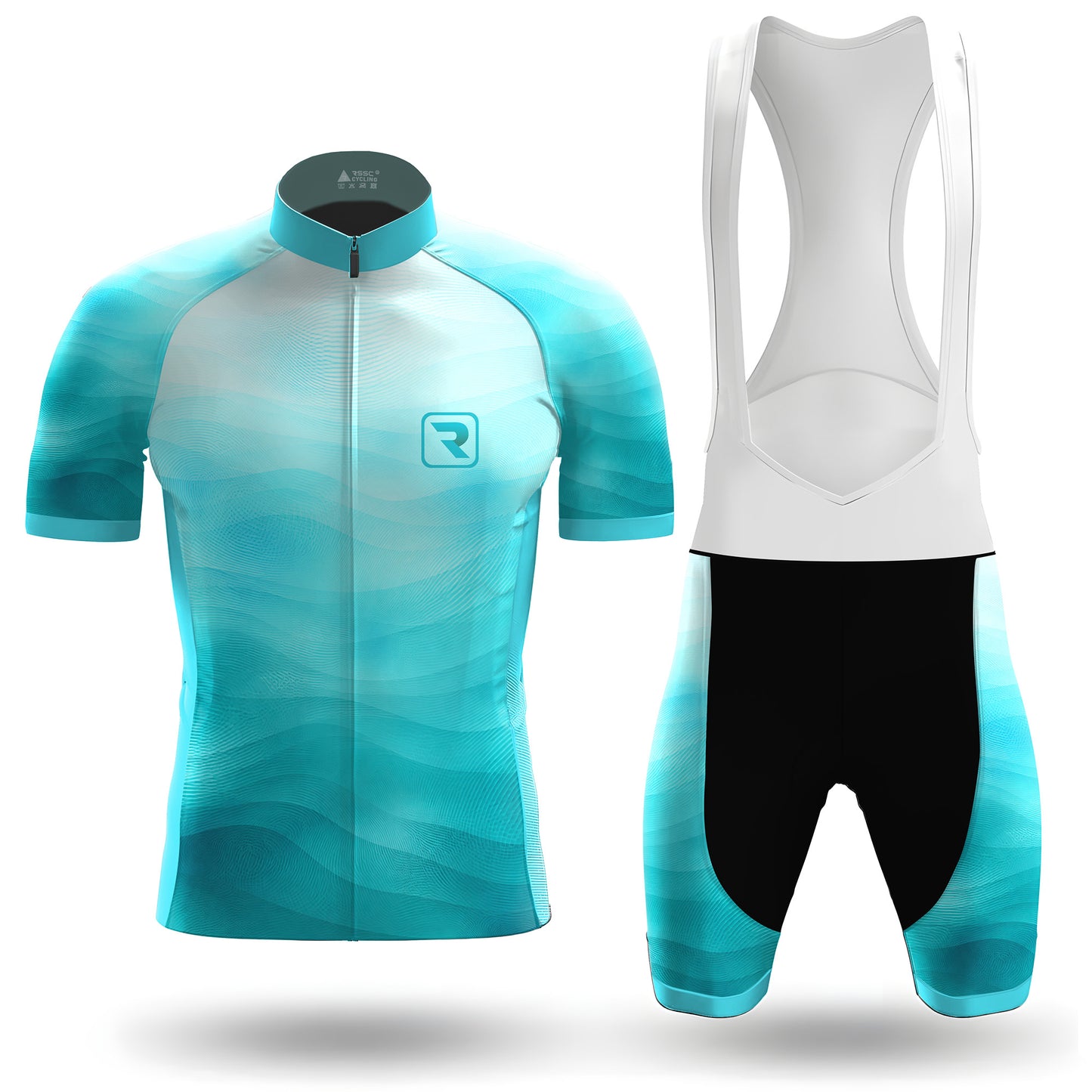 Teal Wave Men's Short Sleeve Cycling Kit