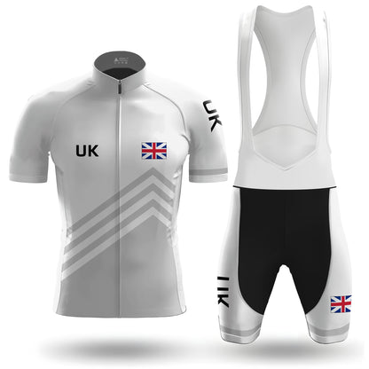 UK White Men's Short Sleeve Cycling Kit