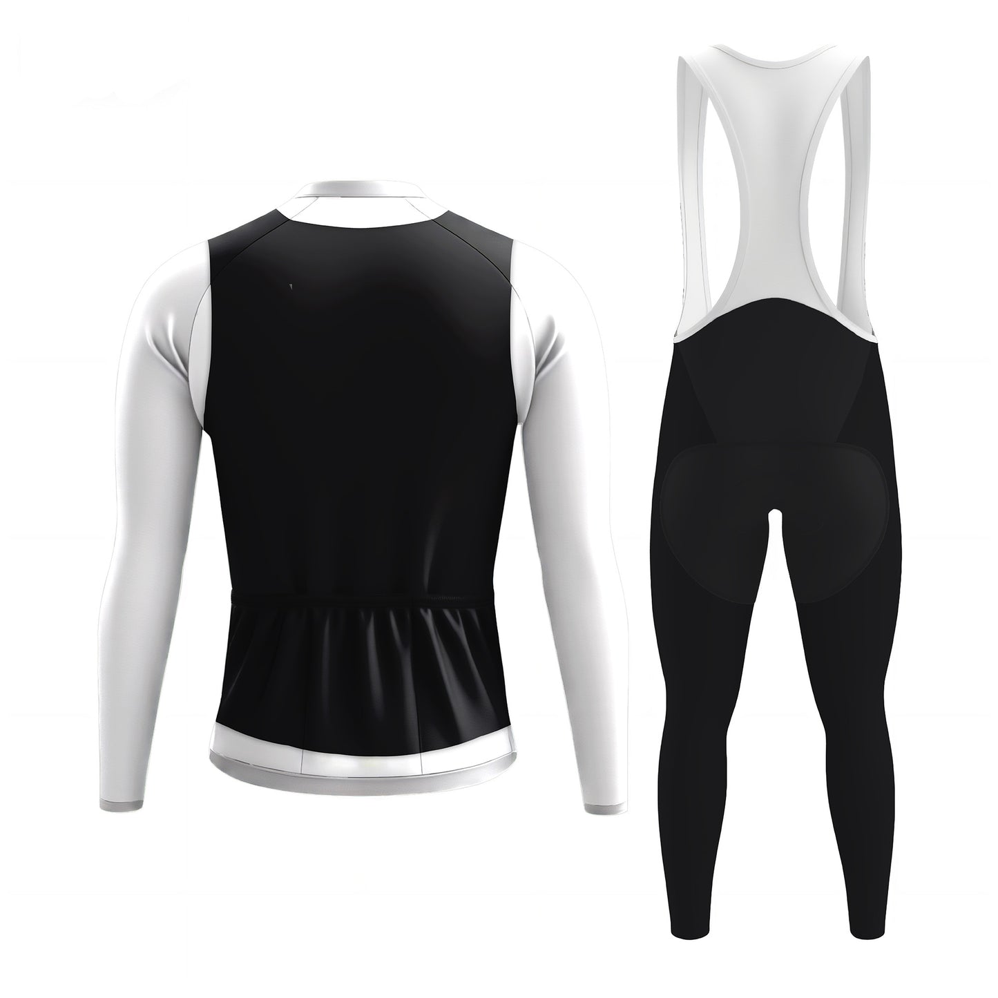 Elegant Thug Black Men's Long Sleeve Cycling Kit
