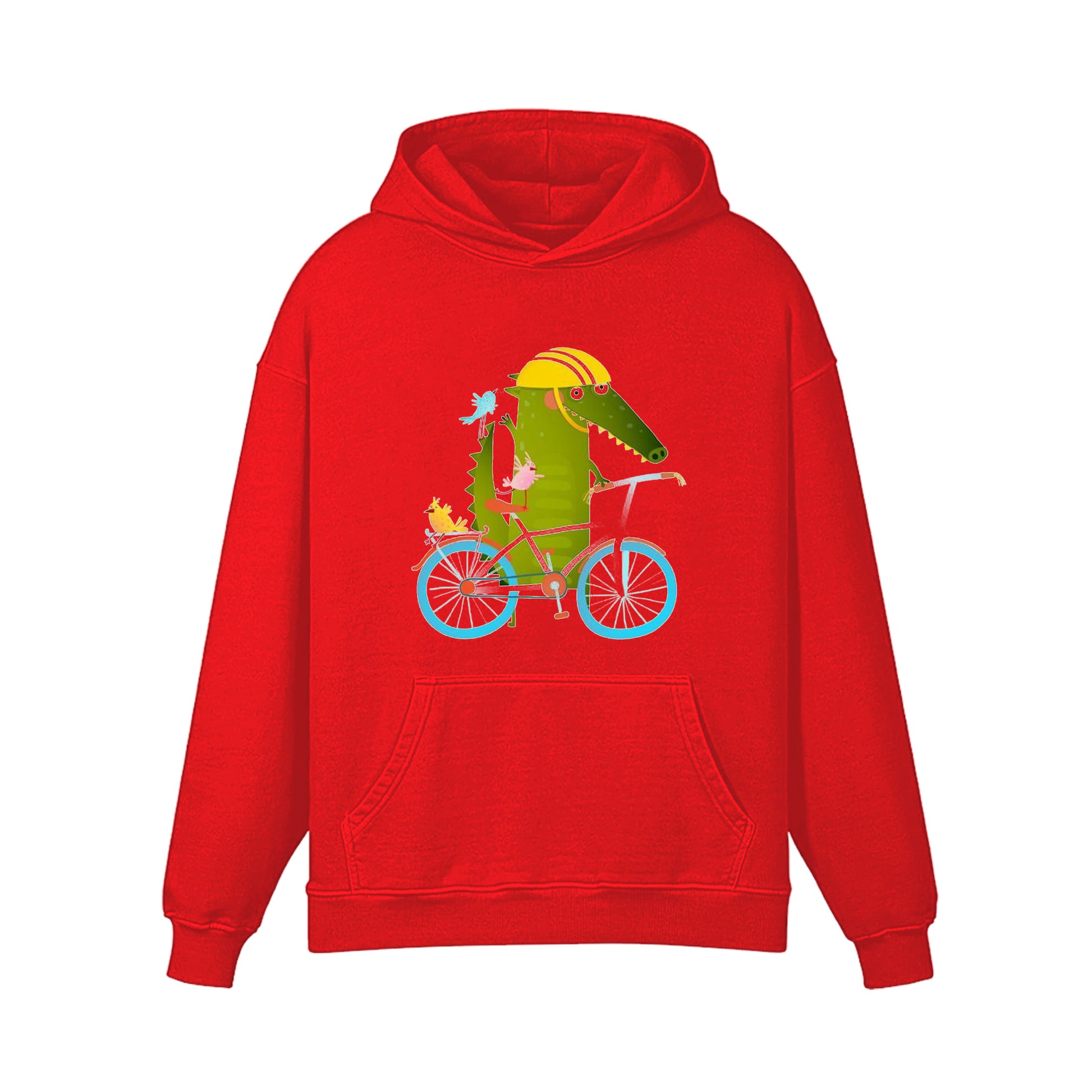 fahrradhelm krokodil Crocodile Walking On Bike Illustration Hoodie
