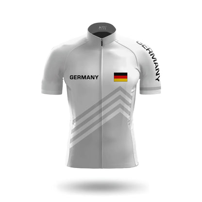 Germany White Men's Short Sleeve Cycling Kit