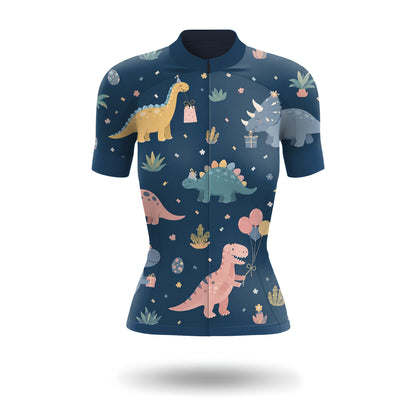 Dinosaur Pattern Women's Short Sleeve Cycling Kit
