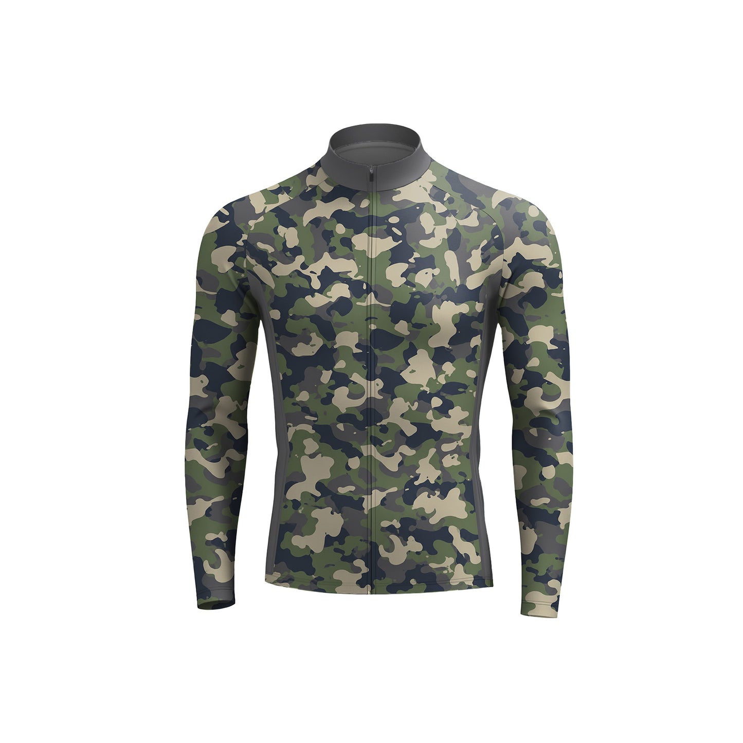 Green Camo Men's Long Sleeve Cycling Kit
