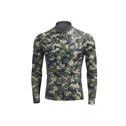 Green Camo Men's Long Sleeve Cycling Kit