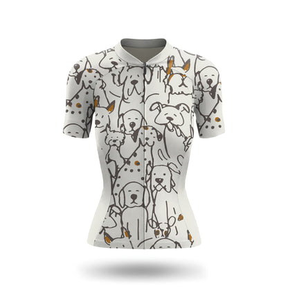 Radsport-Set mit kurzen Ärmeln für Damen „Dog Lovers“