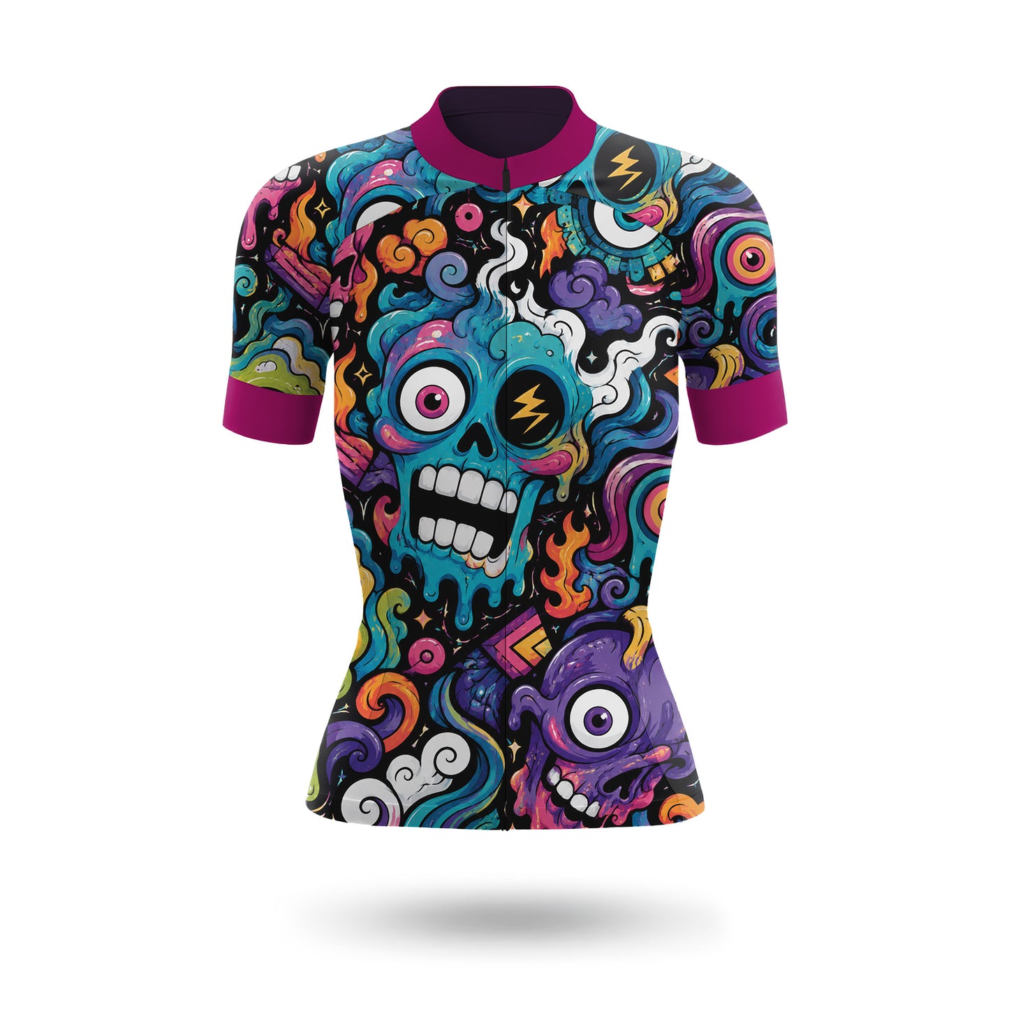 Alien Creatures Multicolor Women's Short Sleeve Cycling Kit