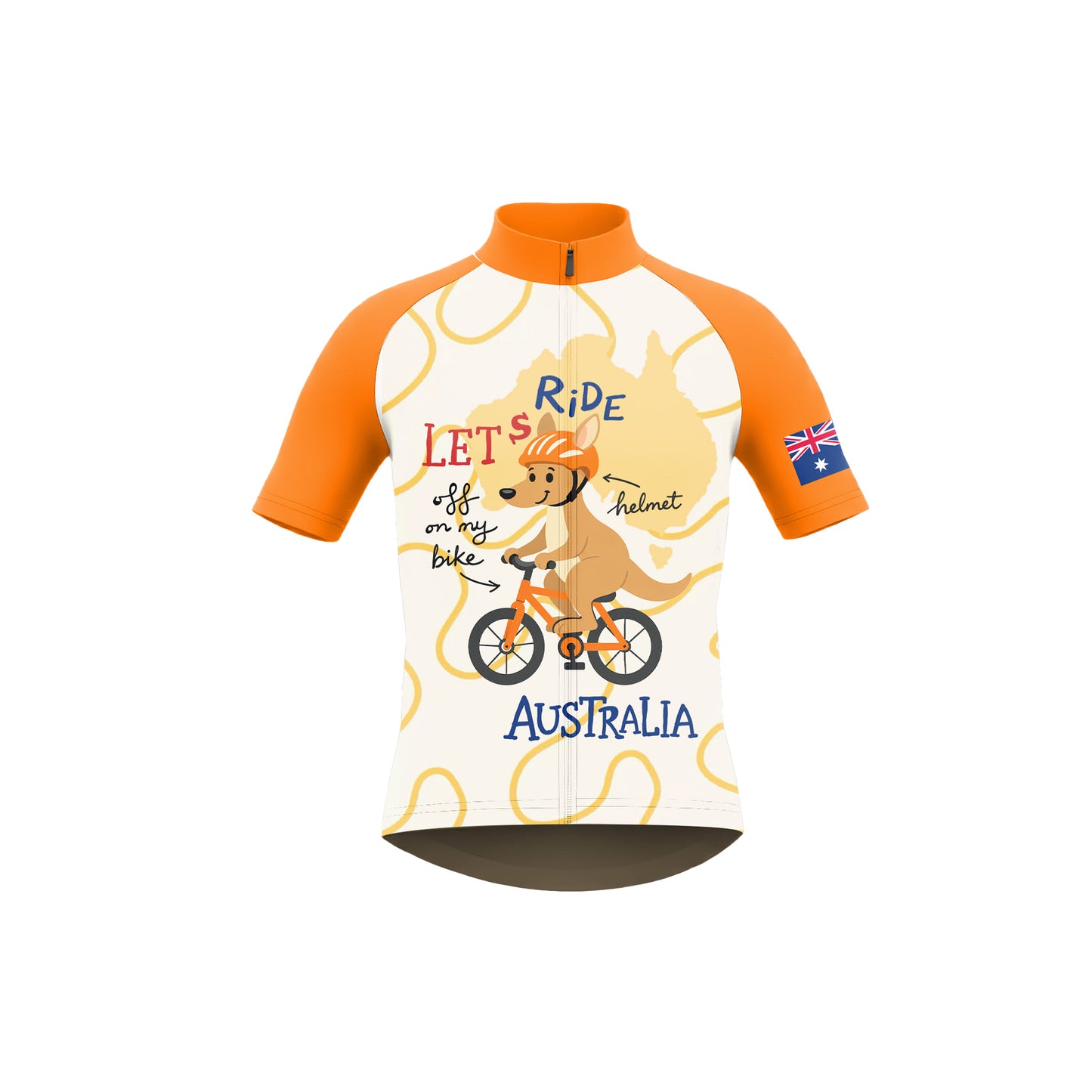 Australia Kangaroo Kid's Short Sleeve Cycling Kit