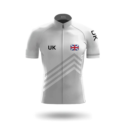 UK White Men's Short Sleeve Cycling Kit