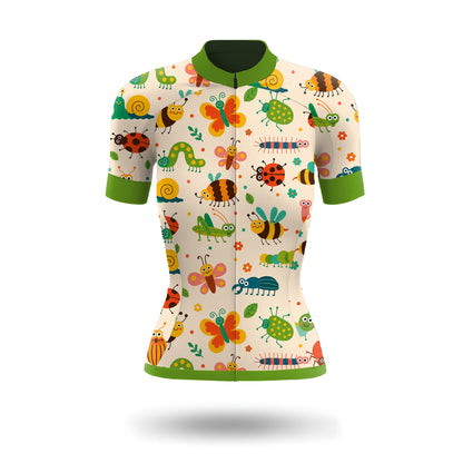 Cute Insect Women's Short Sleeve Cycling Kit