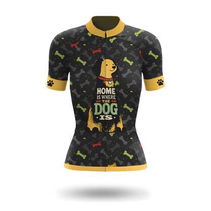Home Is Where The Dog Is Women's Short Sleeve Cycling Kit
