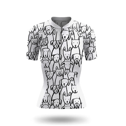 Conjunto de ciclismo de manga corta para mujer Amante de los perros