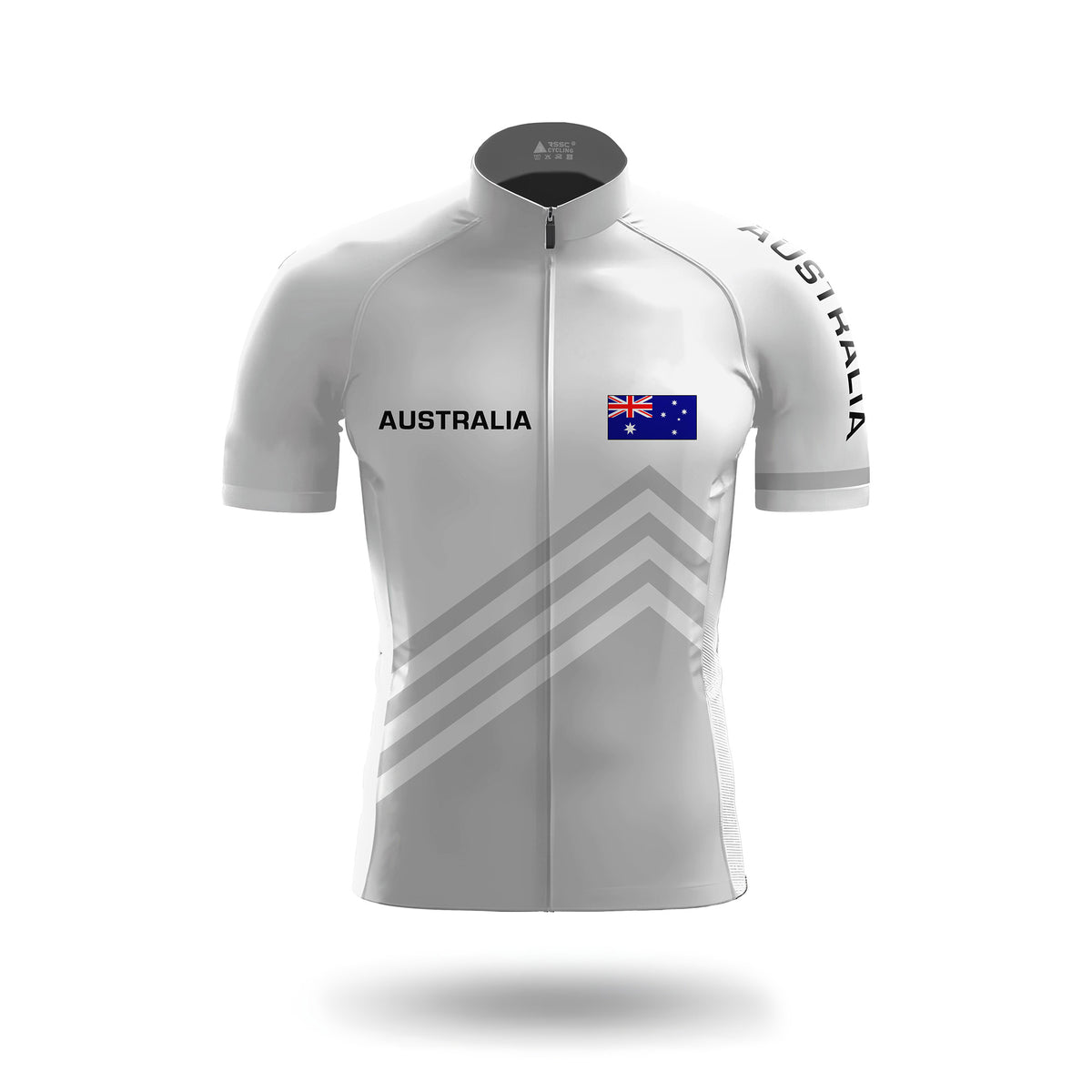 Australia White Men's Short Sleeve Cycling Kit