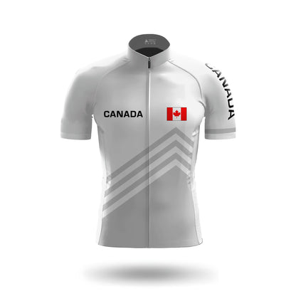 Canada White Men's Short Sleeve Cycling Kit