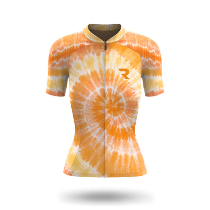 Tangerine Bloom Women's Short Sleeve Cycling Kit