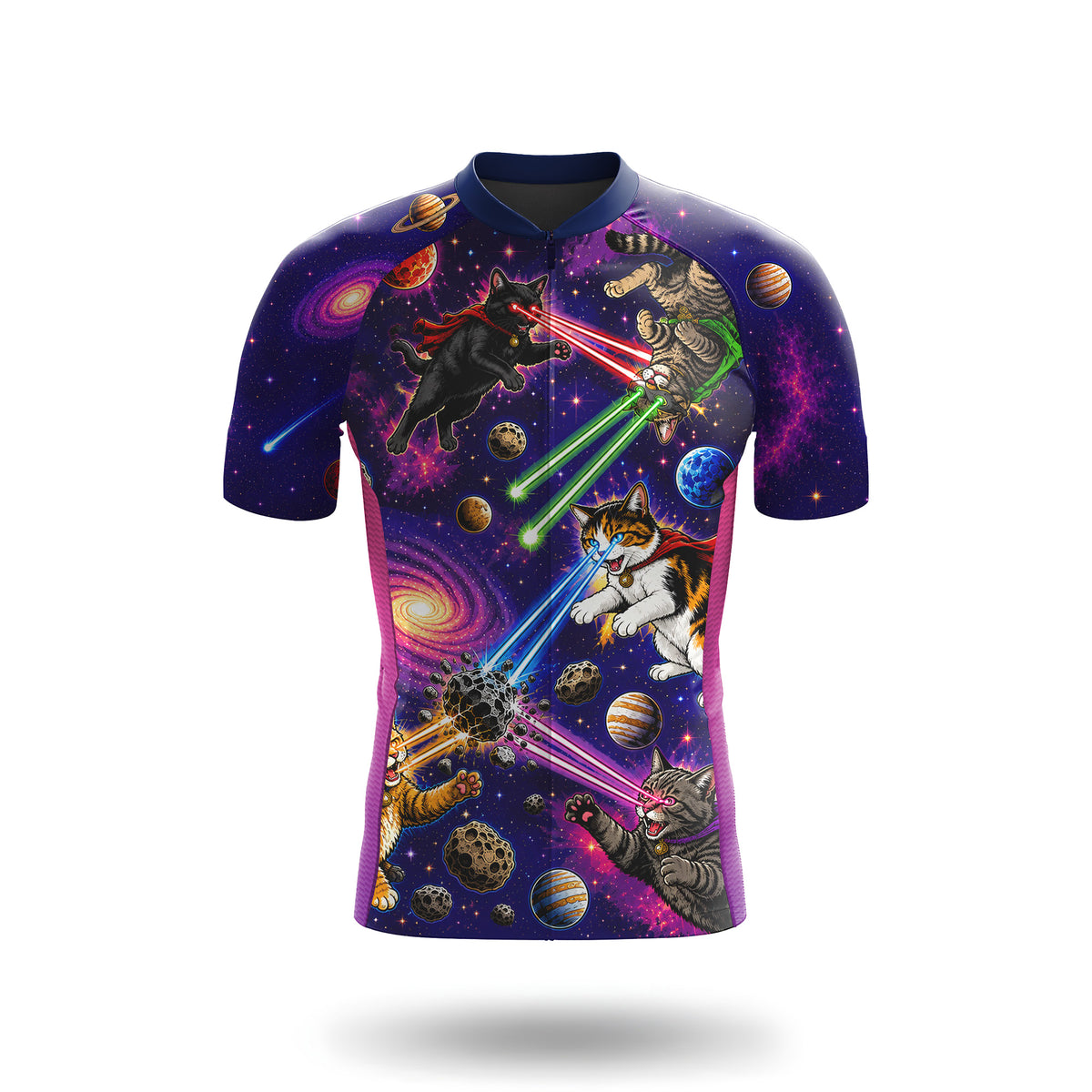 Superhero Cats Men's Short Sleeve Cycling Kit