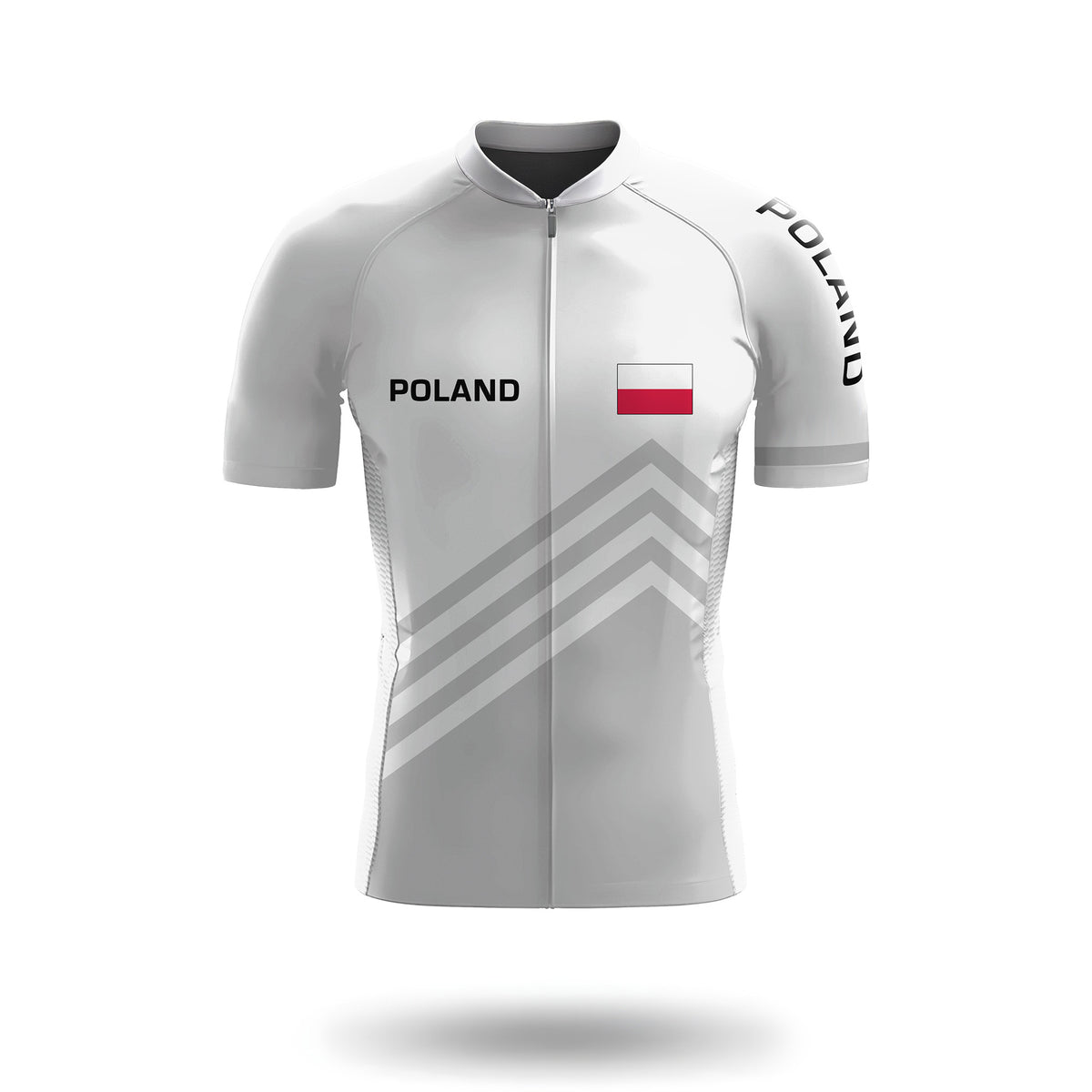 Poland White Men's Short Sleeve Cycling Kit