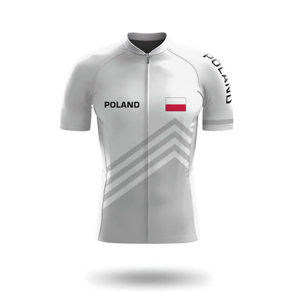 Poland White Men's Short Sleeve Cycling Kit