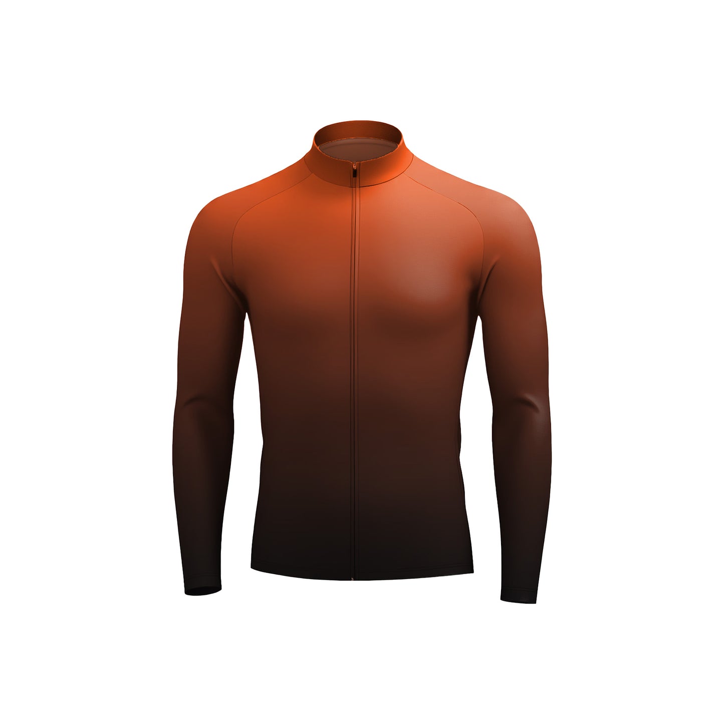 Orange Gradient Men's Long Sleeve Cycling Kit