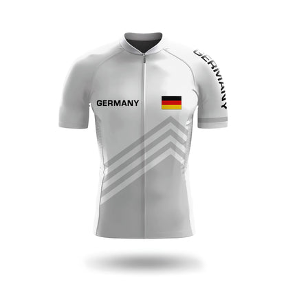 Germany White Men's Short Sleeve Cycling Kit