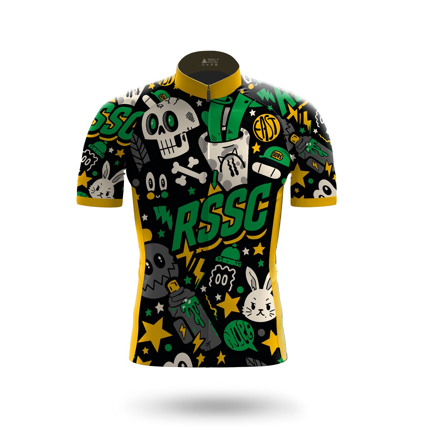Graffiti Skull Bunny Men's Short Sleeve Cycling Kit