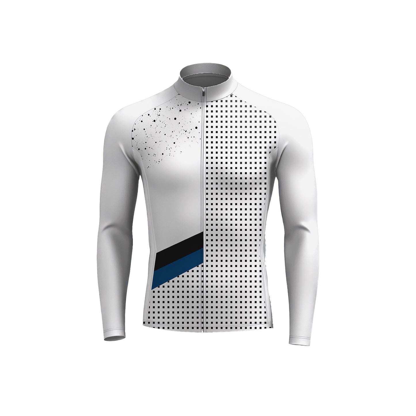 White Classic Men's Long Sleeve Cycling Kit