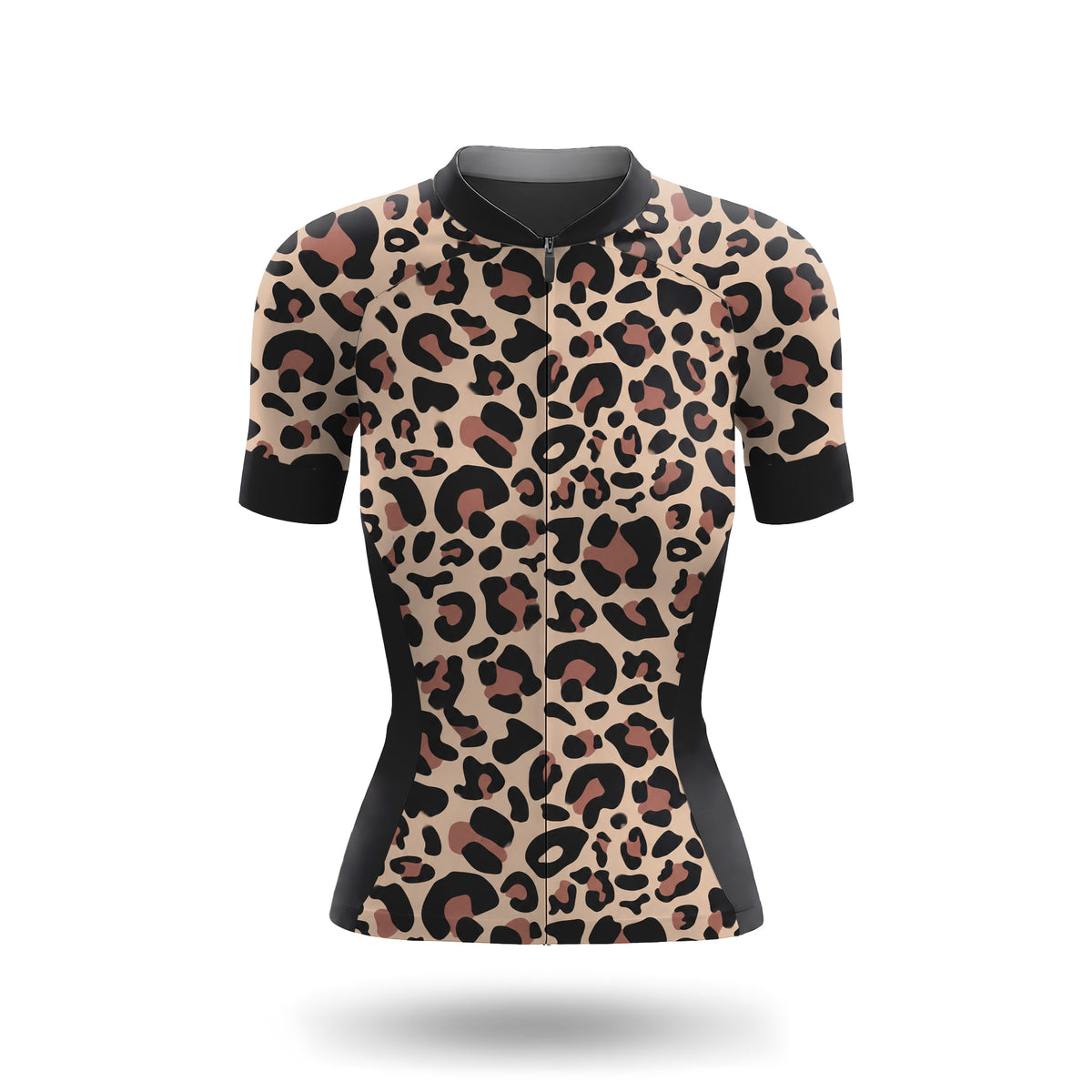 Leopard, kurzärmliges Damen-Radtrikot