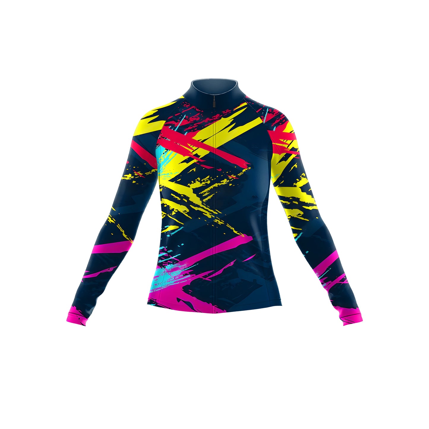 Colorful Abstract Movement Women's Long Sleeve Cycling Kit
